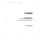 Canon Color Bubble Jet MultiPASS F50 manual cover