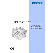 Brother MFC-7420 manual cover