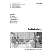 De Dietrich DFF910JE Freezer manual cover