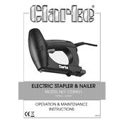 Clarke 6462560 CESNG1 Electric Stapler Nailer manual cover