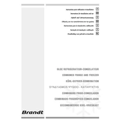 Brandt CBI3166A Refrigerator manual cover