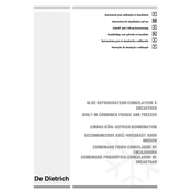 De Dietrich DRC326JE1 Refrigerator manual cover