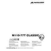 McCulloch CLASSIC M110-77T manual cover