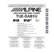 Alpine TUE-DAB1U manual cover