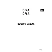 Suzuki DF4A 0 Outboard Engine manual cover