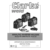 Clarke 6012101 MMA Tig160 Inverter Welder manual cover