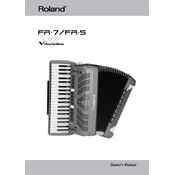 Roland FR-5 manual cover