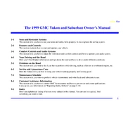 GMC Yukon 1999 manual cover