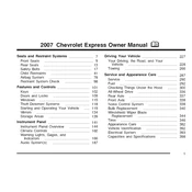 Chevrolet Express 2007 manual cover