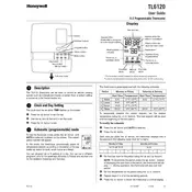 Honeywell TL6120 Thermostat manual cover