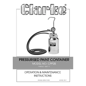 Clarke 3082115 CPP2B Pressurised Paint Container manual cover