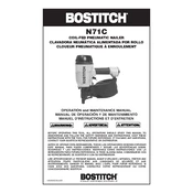 Bostitch N71C Nailer manual cover