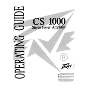 Peavey CS 1000 Amplifier manual cover