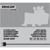 Sencor 3CAM 2001 Camera manual cover