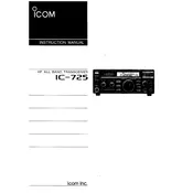 Icom IC-725 Transceiver manual cover