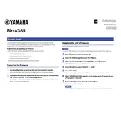 Yamaha RX-V385 Firmware manual cover