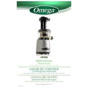 Omega VRT400HDS Juicer manual cover