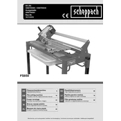 Scheppach FS850 4906705000 Tile Cutter manual cover