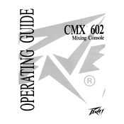 Peavey CMX 602 Mixer manual cover