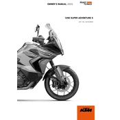 KTM Adventure 1290 Super S 2022 Motorcycle manual cover