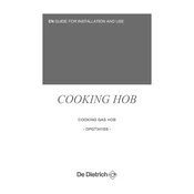 De Dietrich DPG7341BS Hob manual cover