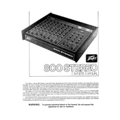 Peavey 800 Stereo Mixer manual cover