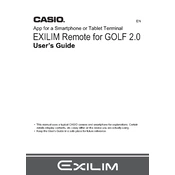 Casio Exilim Remote for Golf 2.0 Software manual cover