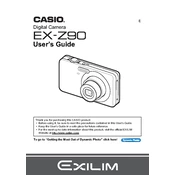 Casio EXZ90 Camera manual cover