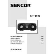 Sencor SPT 5800 Boombox manual cover