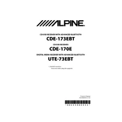 Alpine CDE-170E manual cover