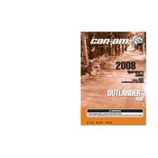 Can-Am Outlander 400 2008 Vehicle manual cover