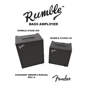 Fender Rumble Stage 800 2376100000 120V 60Hz NA Amplifier manual cover