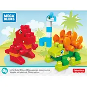 Mega Bloks Mattel Let Build Dinos FFG27 Construction Set manual cover