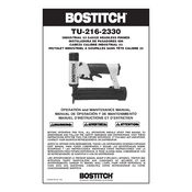 Bostitch TU216-2330 Pinner manual cover