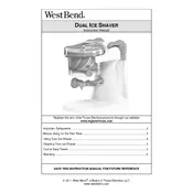 West Bend L5707B SIT10825 Ice Shaver manual cover