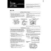 Icom UT-106 Receiver manual cover