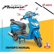 Hero Pleasure Plus Xtec 2023 Scooter manual cover