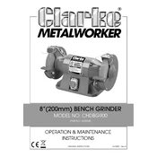 Clarke 6500540 CHBDG900 8 Inches Bench Grinder manual cover