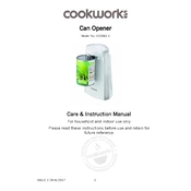 Cookworks 6988676 CO2061-V Opener manual cover