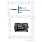 Lowrance HDS Gen3 Fish Finder manual cover