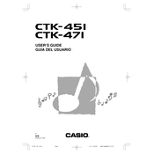 Casio CTK451 Keyboard manual cover