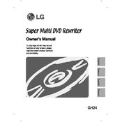 LG GH24 GH24LS70.AVAU12B Writer manual cover