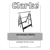 Clarke 6600018 CTA150 Adjustable Trestle manual cover