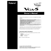 Roland VGA-5 manual cover