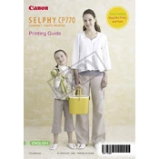 Canon PictBridge Selphy CP770 manual cover