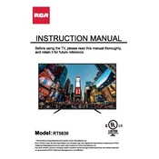 RCA RT5830 TV manual cover