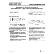 Shure R180 Cartridge manual cover