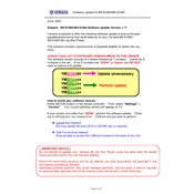 Yamaha BD-S1065 Version 1.17 Software manual cover