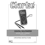 Clarke 4501150 CDM35C Digital Multimeter manual cover