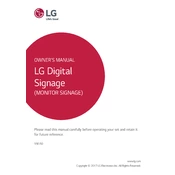 LG 55EJ5D 55EJ5D-B.AUS Signage manual cover